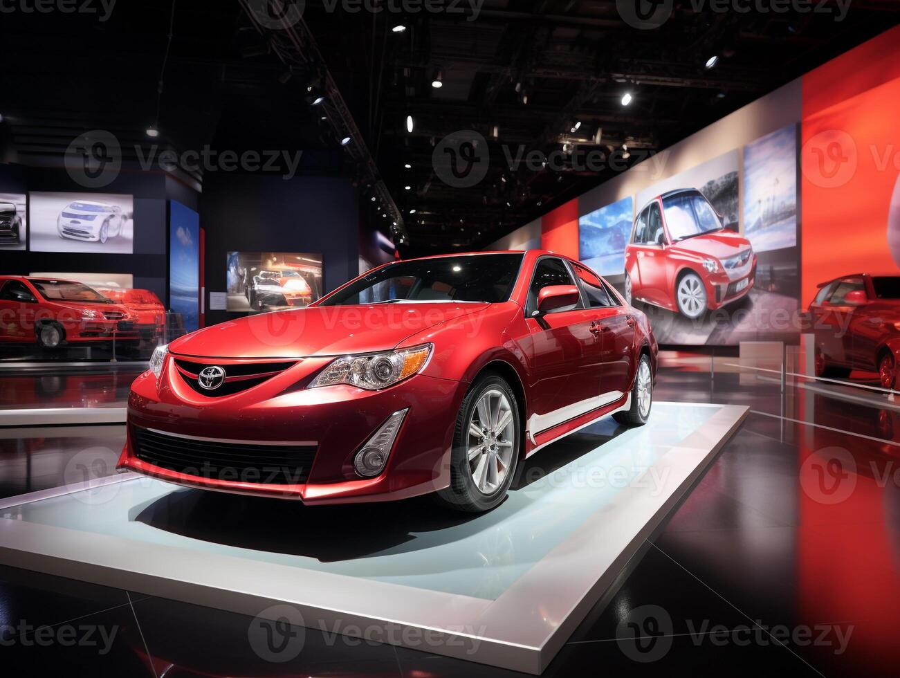 toyota camry exhibición. generativo ai foto