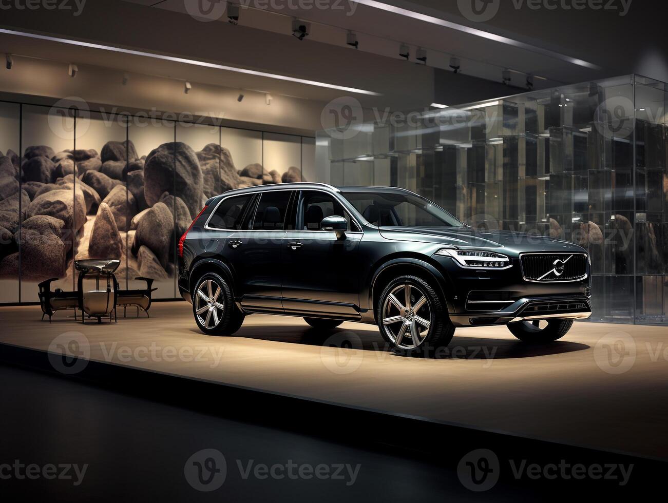 Volvo XC90 exhibition. Generative AI photo