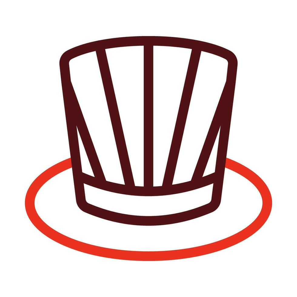 Hat Vector Thick Line Two Color Icons For Personal And Commercial Use.