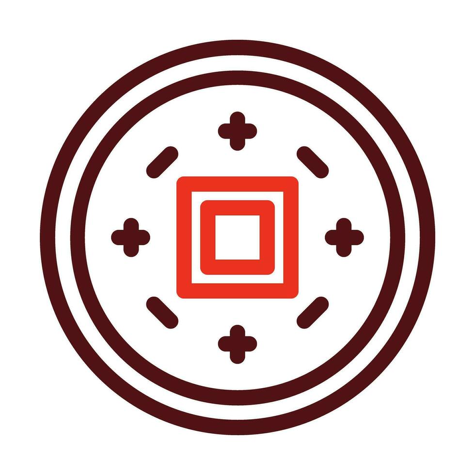 Token Vector Thick Line Two Color Icons For Personal And Commercial Use.