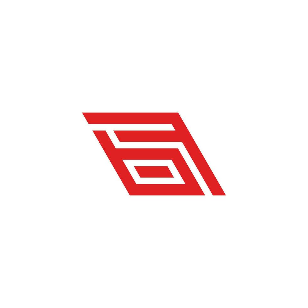 letter bf abstract linear geometric logo vector