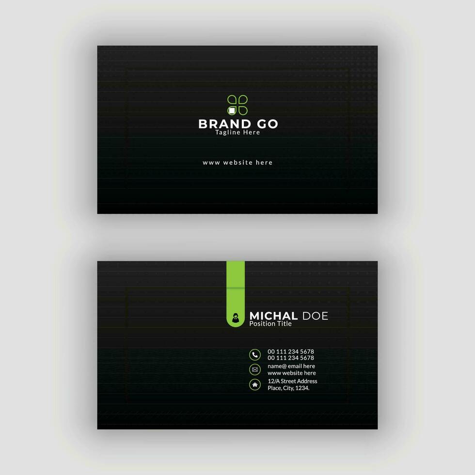 Business Card Horizontal Mockup for My Shop vector