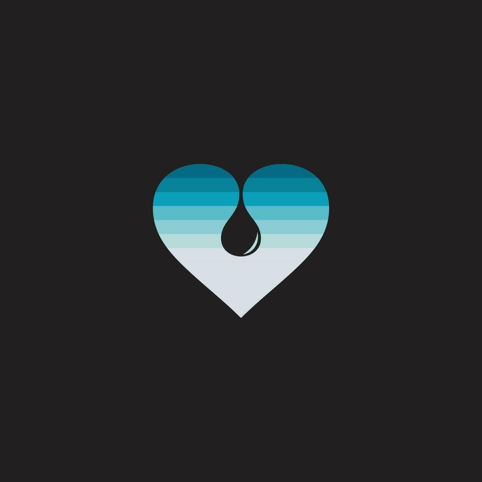 love pure oil water gradient design symbol vector