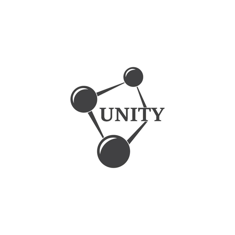 vector of linked point object unity symbol decoration logo