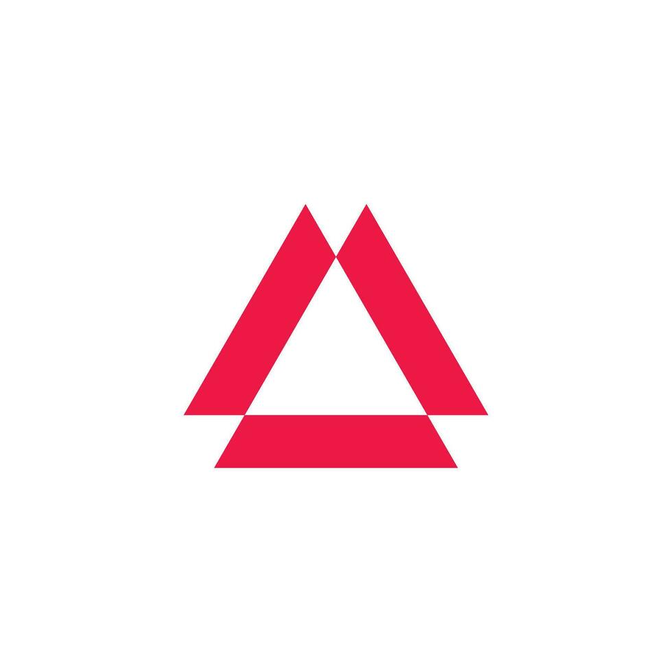 triangle geometric simple logo vector