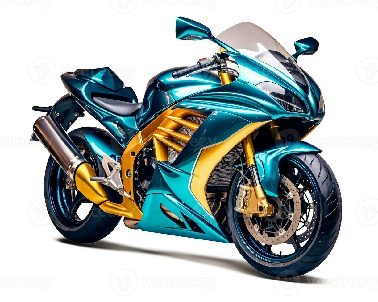 Photo of sportbike motorcycle. Generative AI