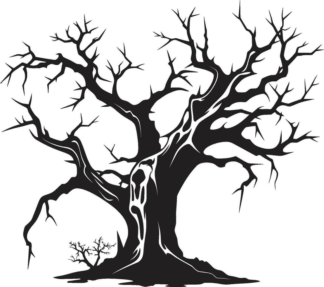 naturalezas tranquilo despedida un silencio muerto árbol en vector desvanecerse a atemporalidad monocromo belleza de un muerto árbol