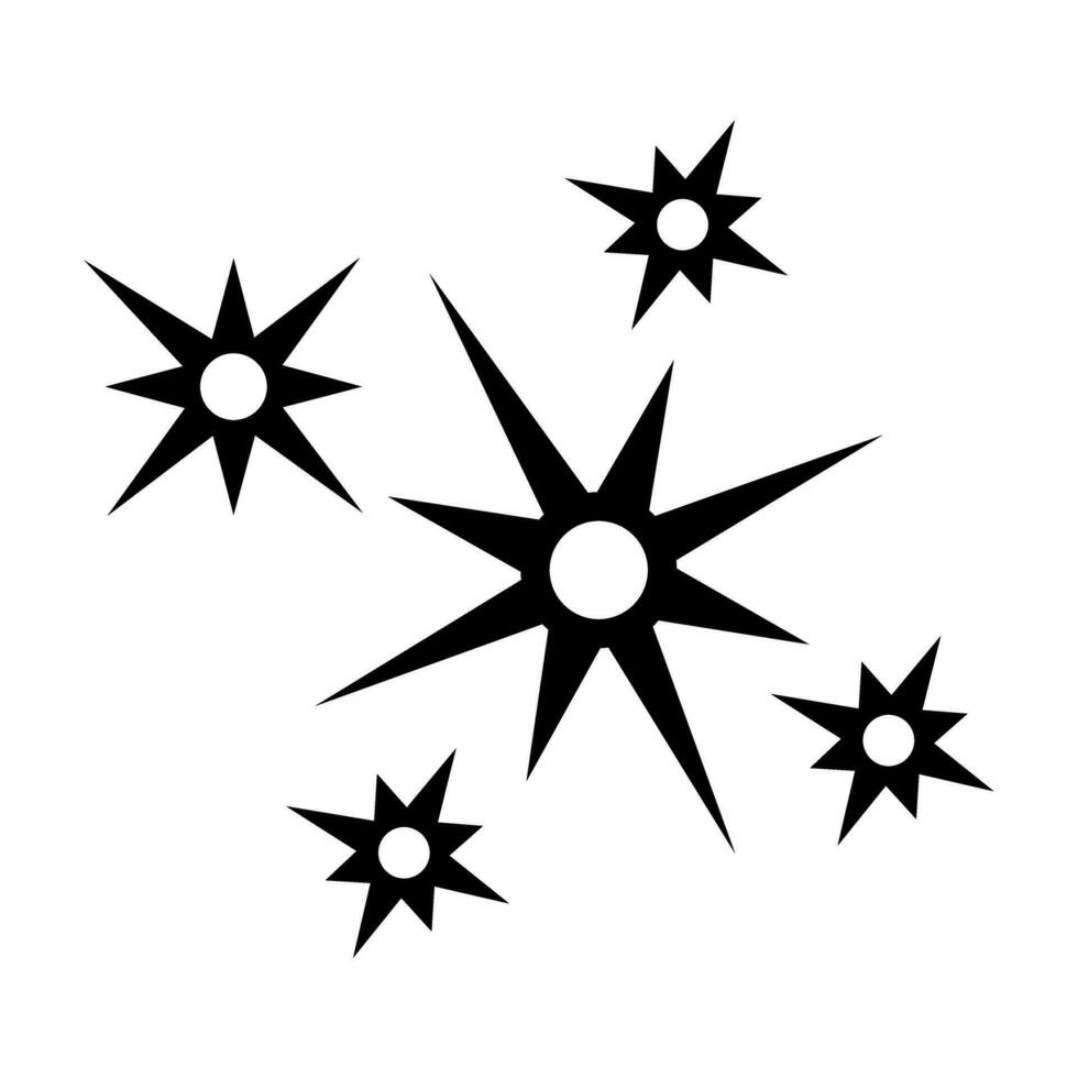 destellos icono vector. centelleo estrellas ilustración signo. brillante Estallar símbolo. estrella logo. vector