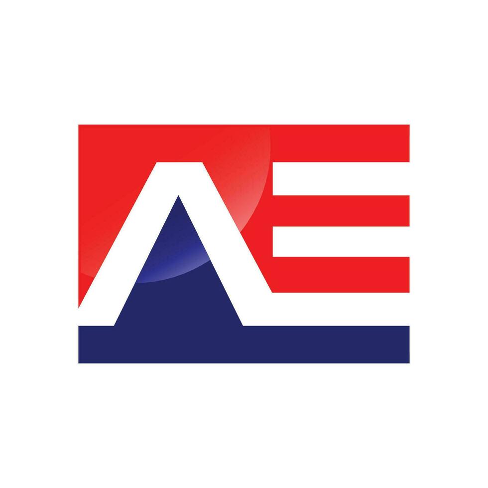 letter AE logo template, letter AE logo element, letter AE vector illustration