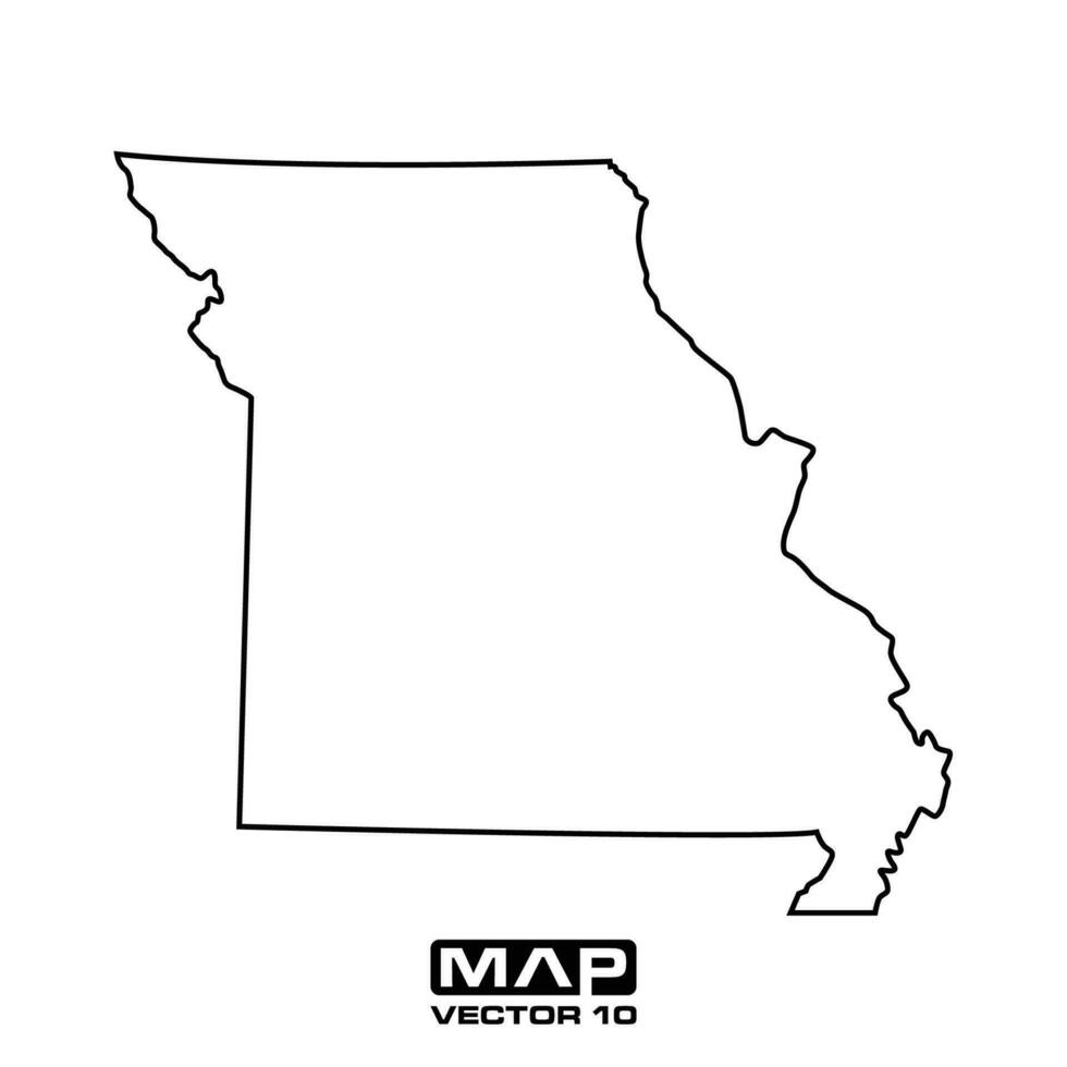 missouri map vector elements, missouri map vector illustration, missouri map vector template