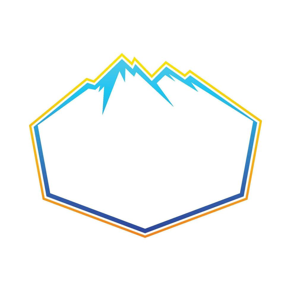 mountain frame vector template, frame vector element