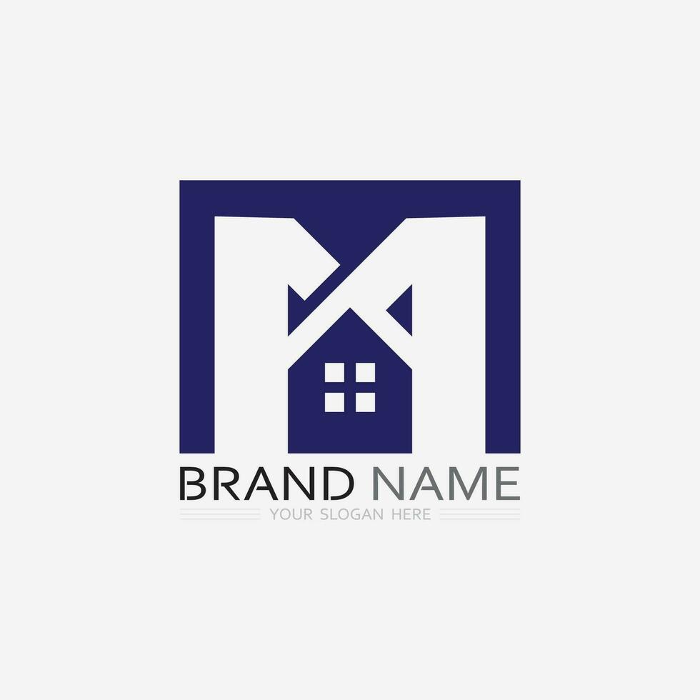 M Letter Logo Template vector