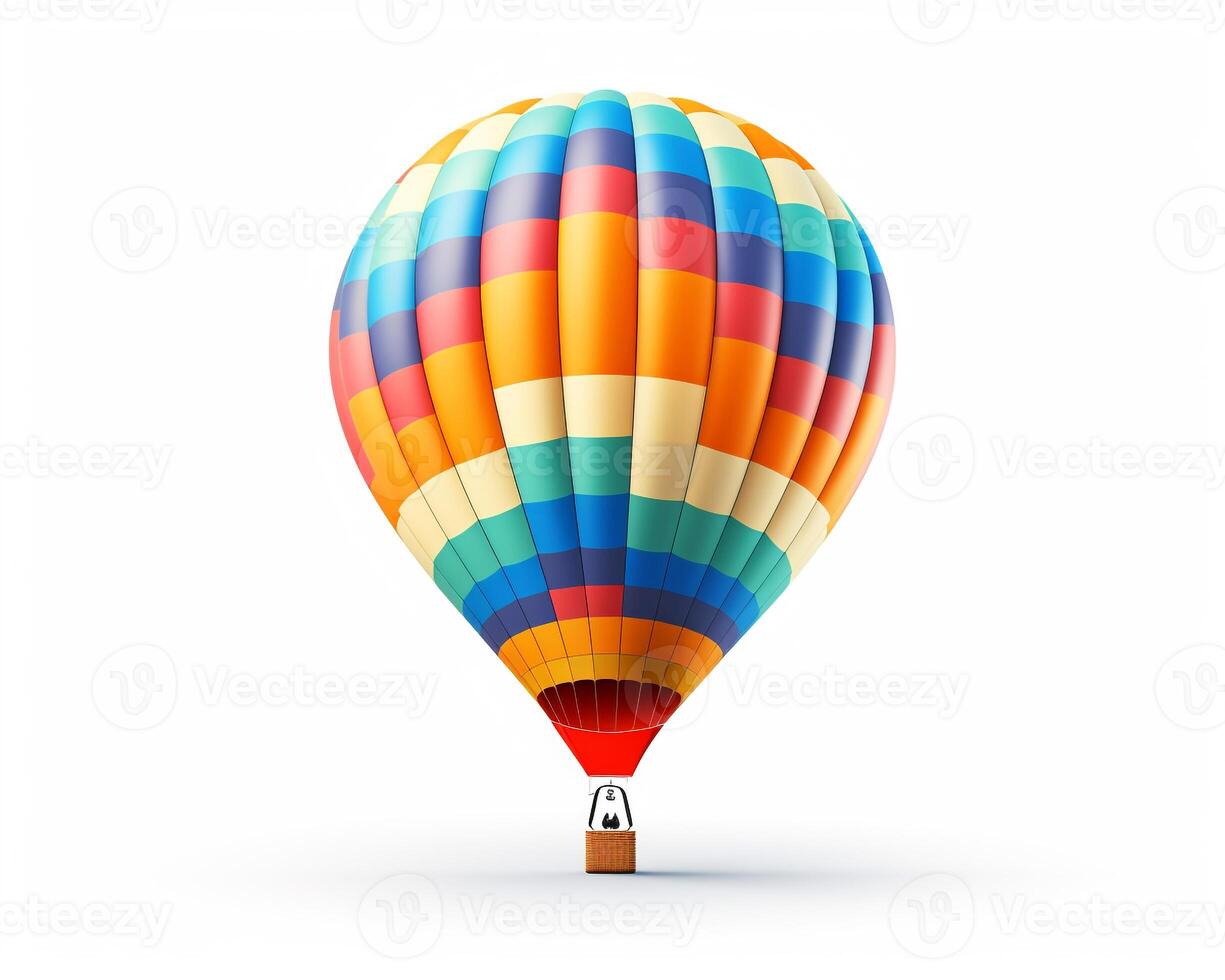 Hot Air Balloon on white background. Generative AI photo