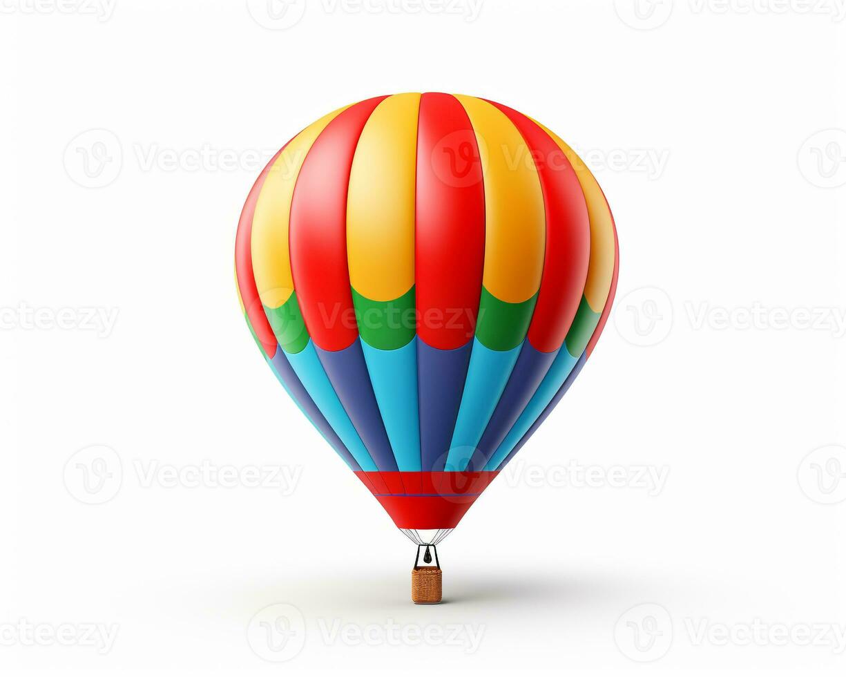 Hot Air Balloon on white background. Generative AI photo