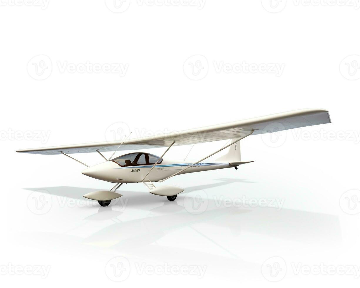 Glider on white background. Generative AI photo