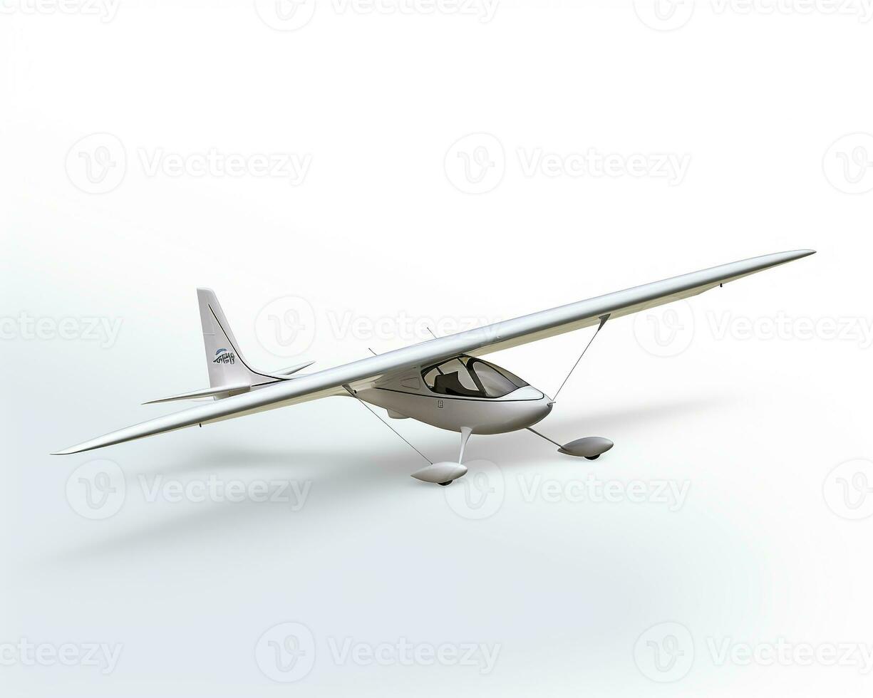 Glider on white background. Generative AI photo