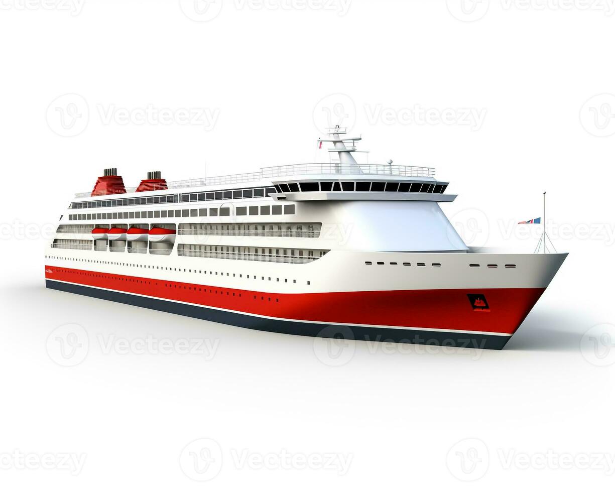 Ferry on white background. Generative AI photo