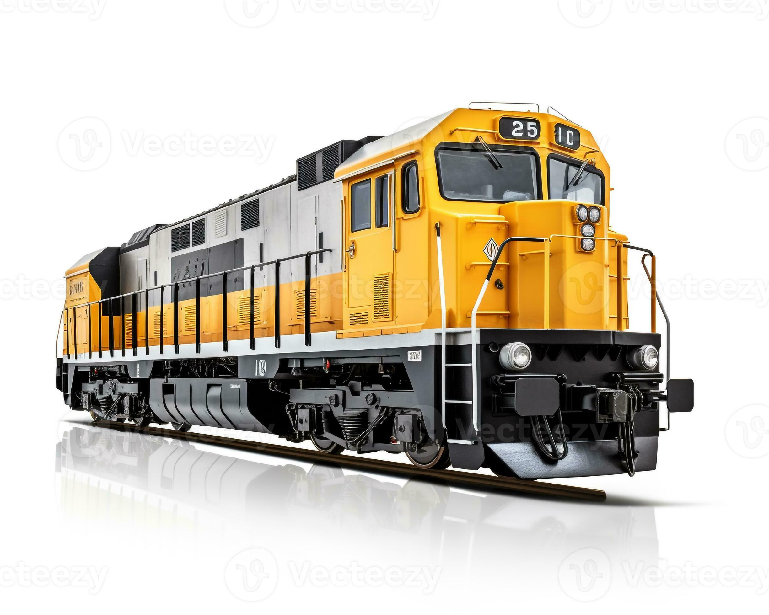 Diesel Locomotive on white background. Generative AI 32872327 Stock
