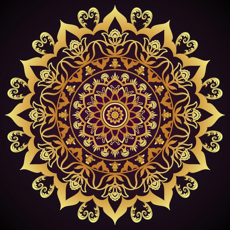 lujoso mandala diseño vector