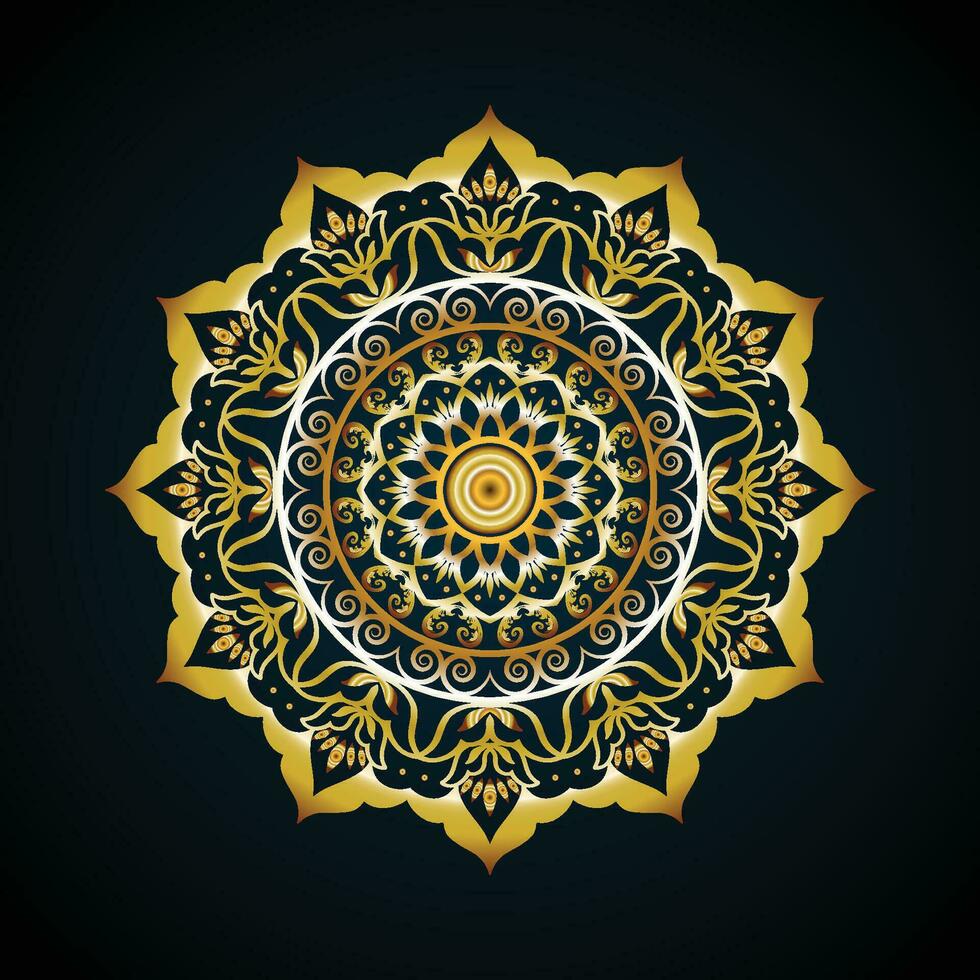 lujoso mandala diseño vector