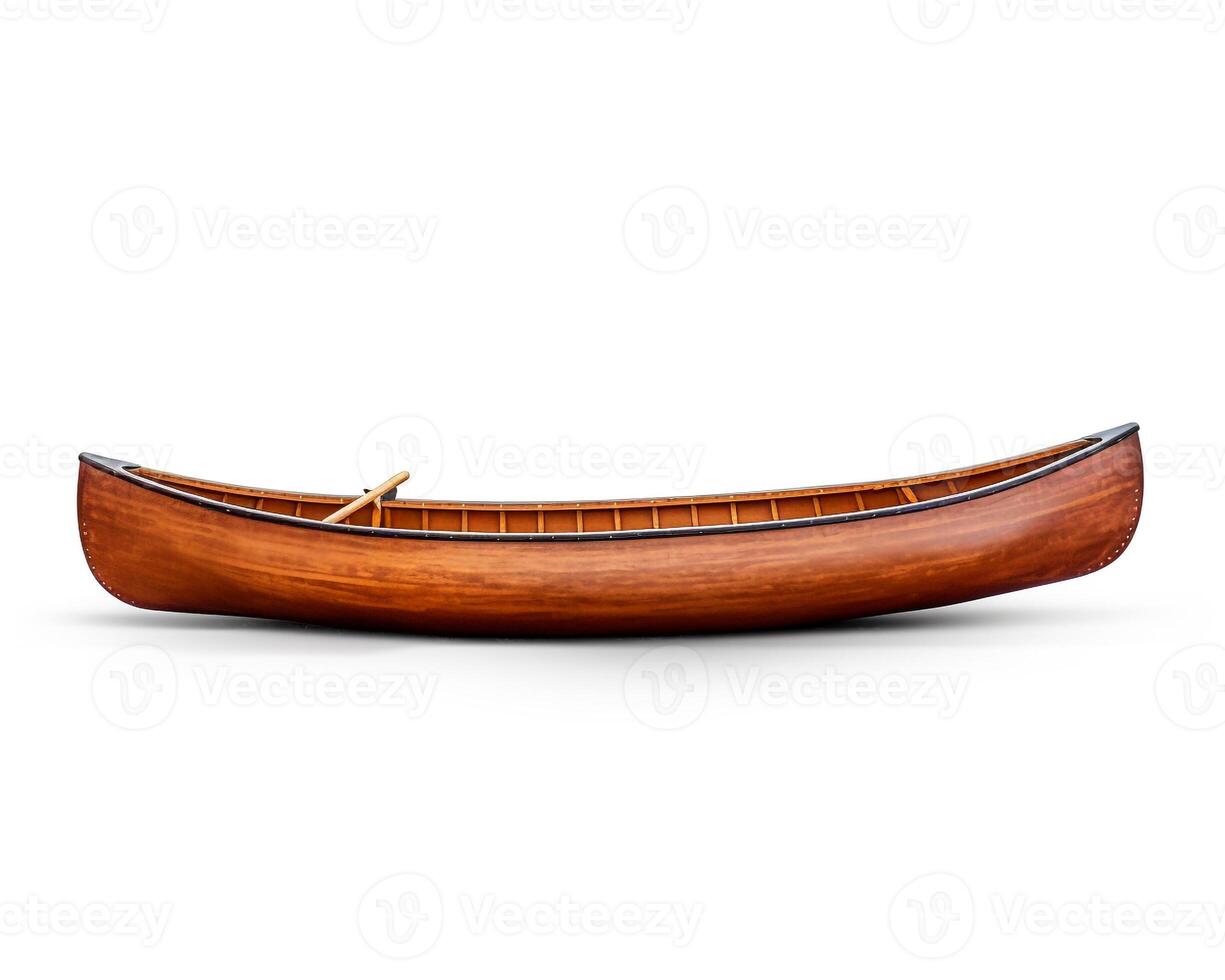 Canoe on white background. Generative AI photo