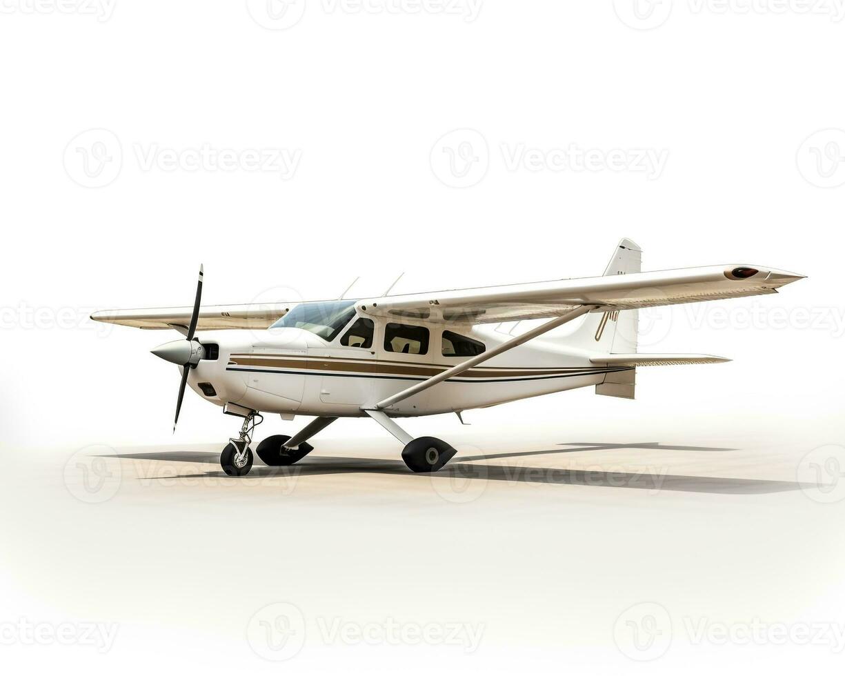 Cessna 172 on white background. Generative AI photo