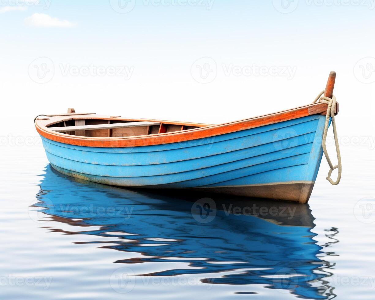 Boat on white background. Generative AI photo