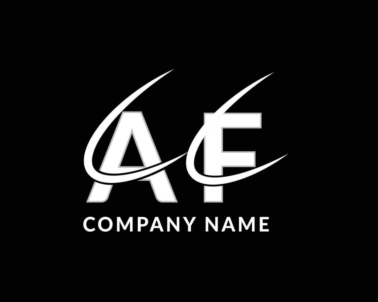 AF Letters logo icon design template elements vector