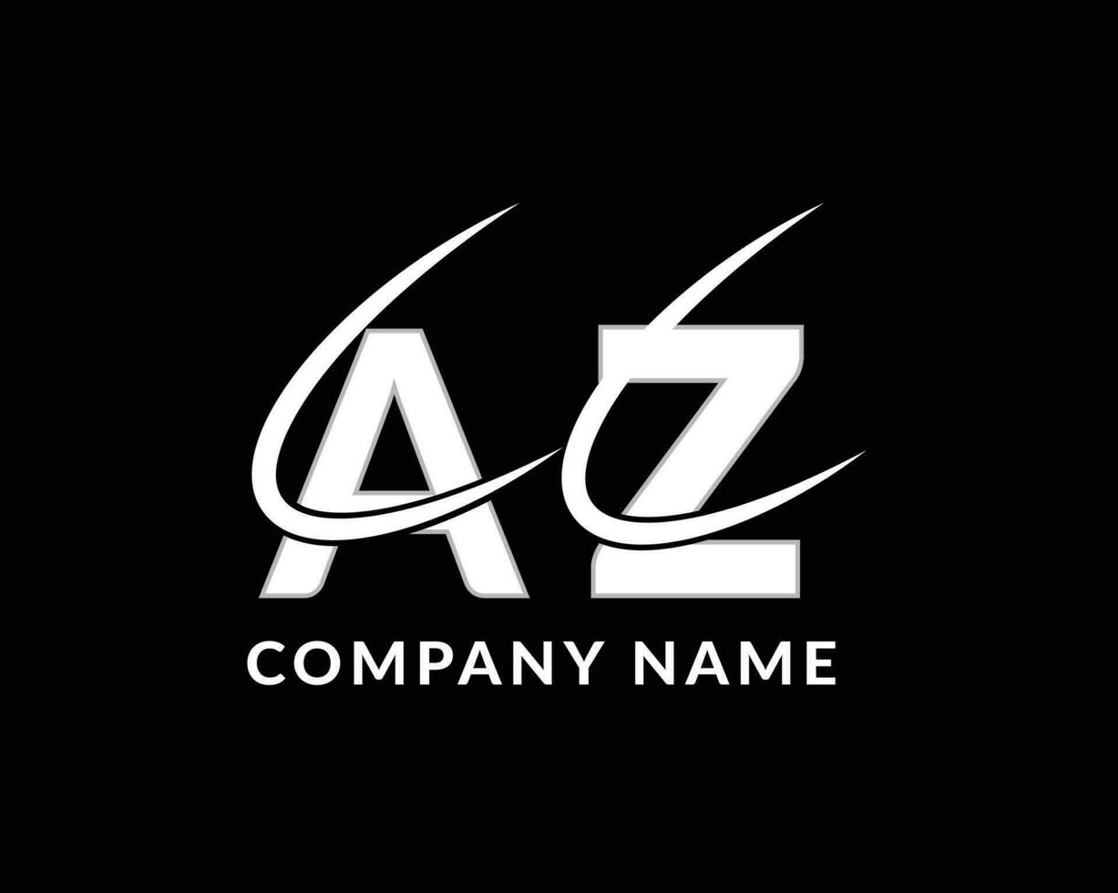 AZ Letters logo icon design template elements vector
