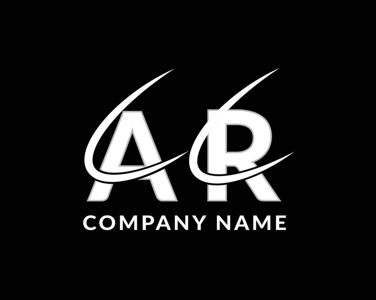AR Letters logo icon design template elements vector