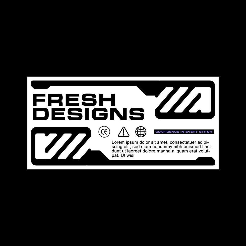 Futuristic Graphic tee urban streetwear concept vector design