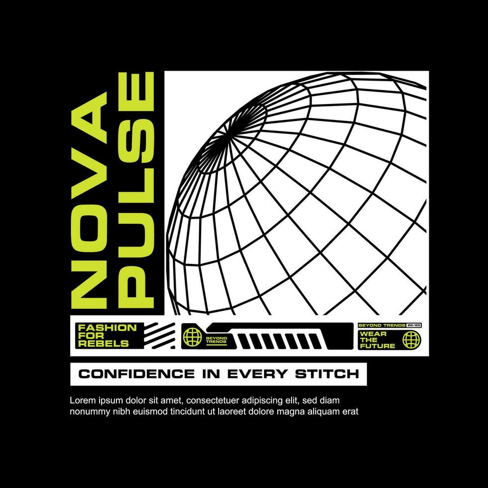 Futuristic Graphic tee urban streetwear concept vector design
