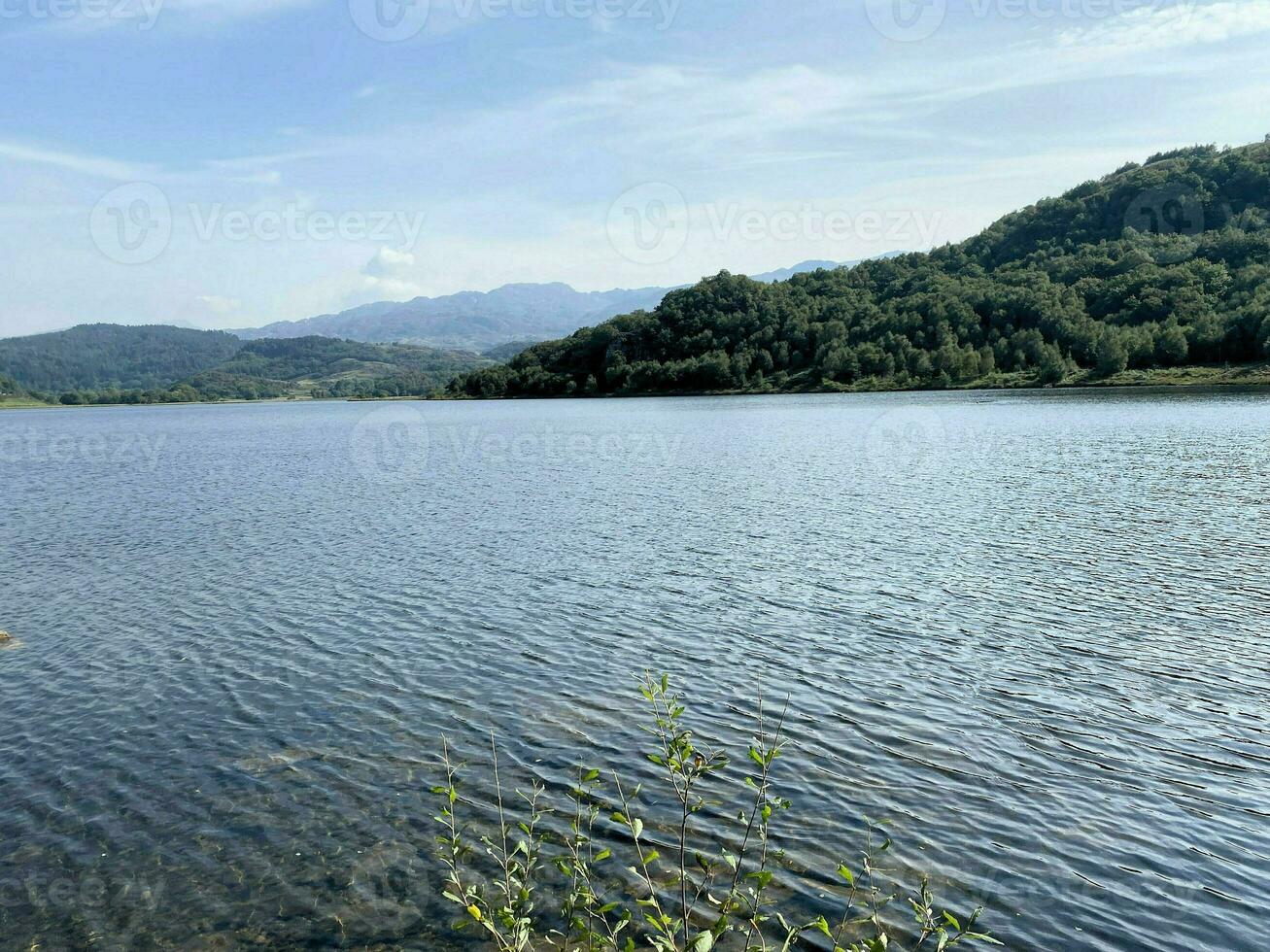 A view of the North Wales Countryside at Llyn Dinas in Snowdonia photo