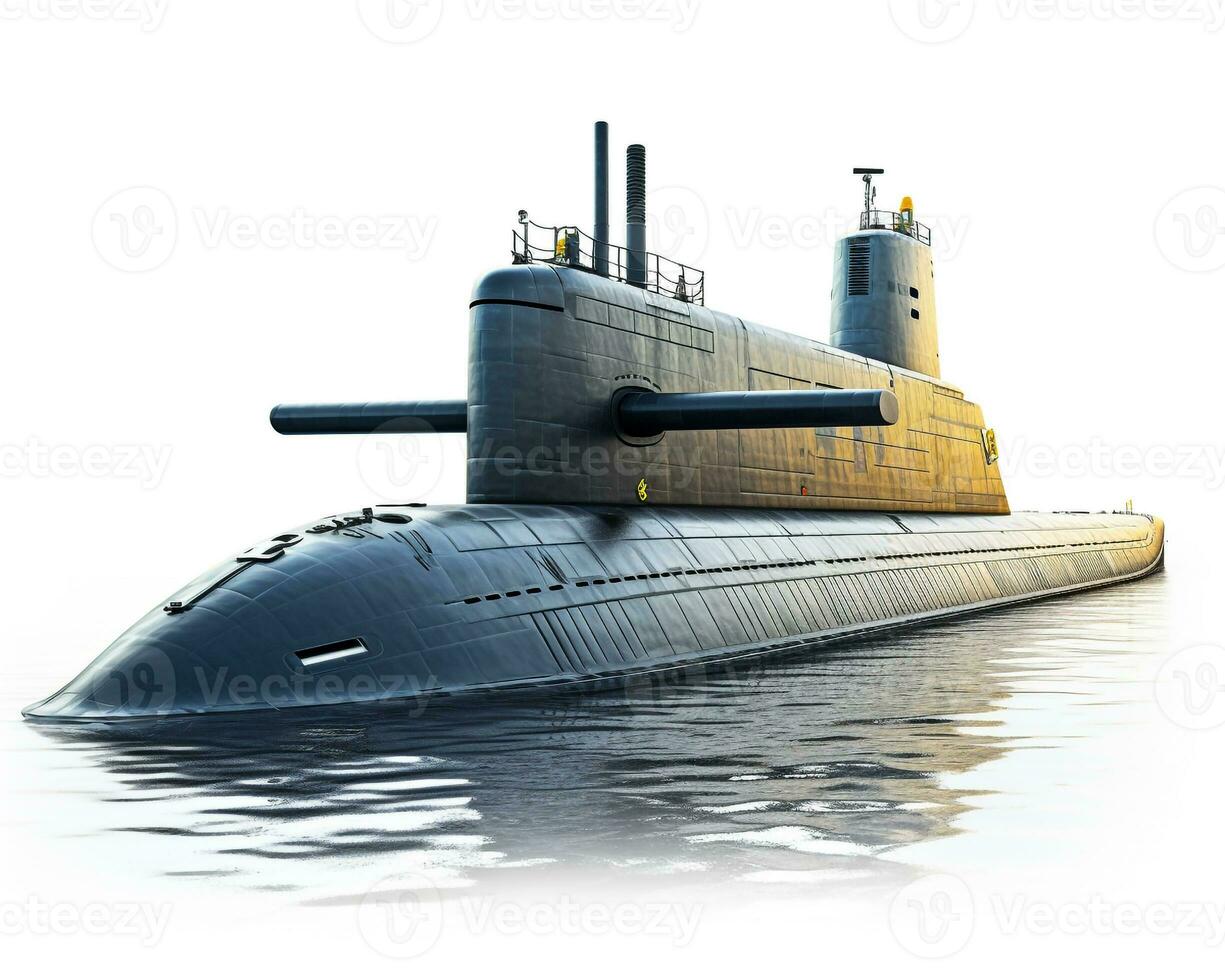 Ballistic Missile Submarine on white background. Generative AI photo