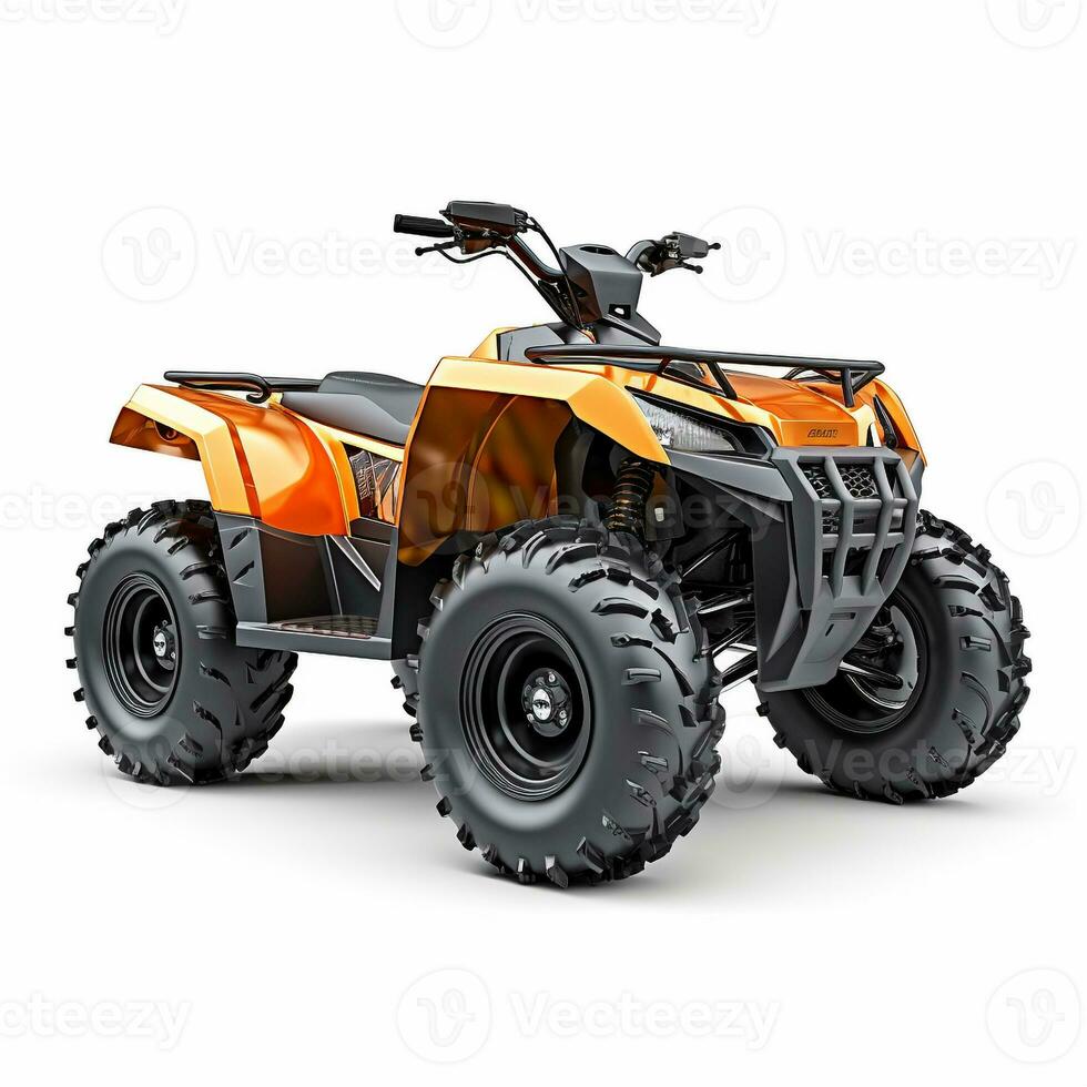 ATV All Terrain Vehicle on white background. Generative AI photo