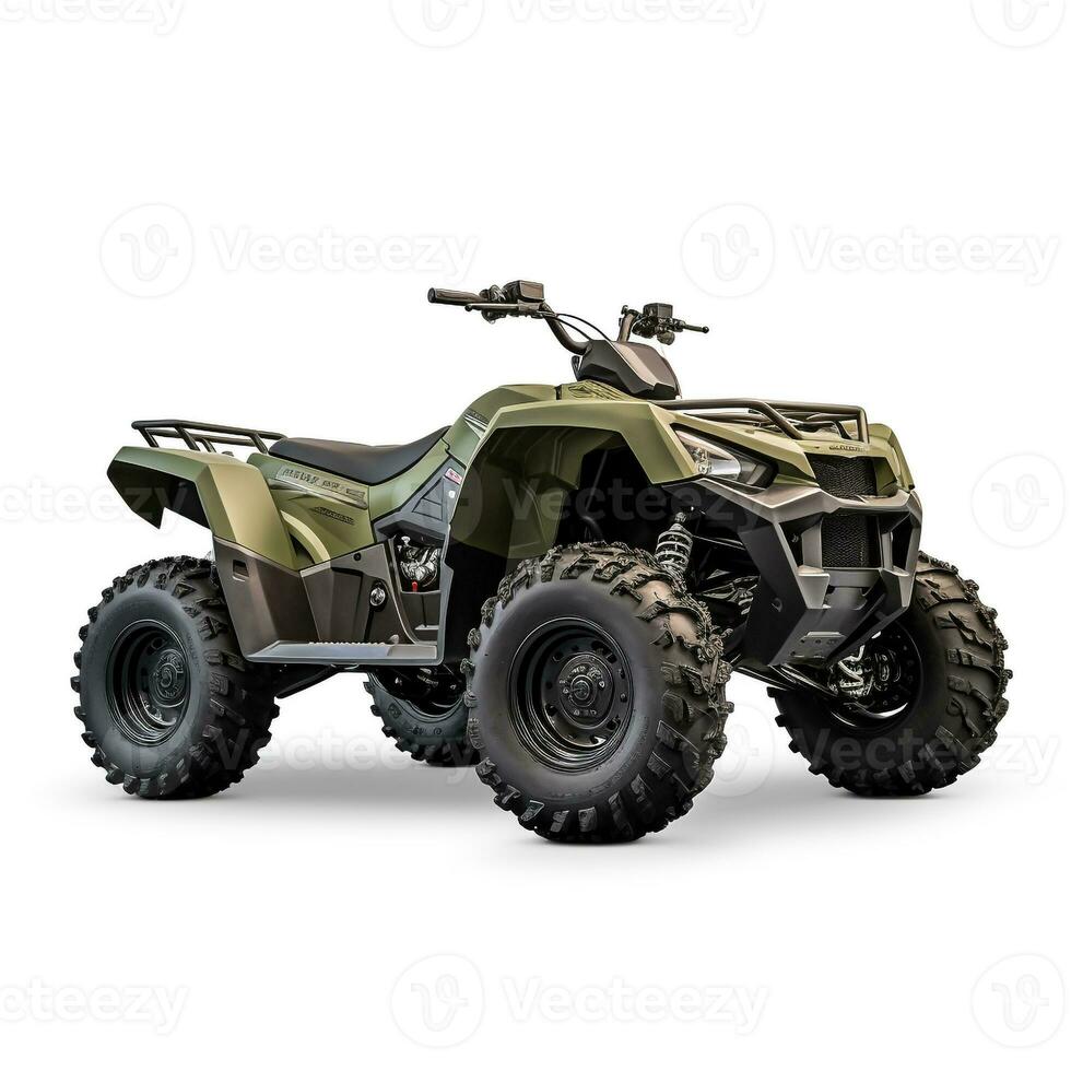 ATV All Terrain Vehicle on white background. Generative AI photo