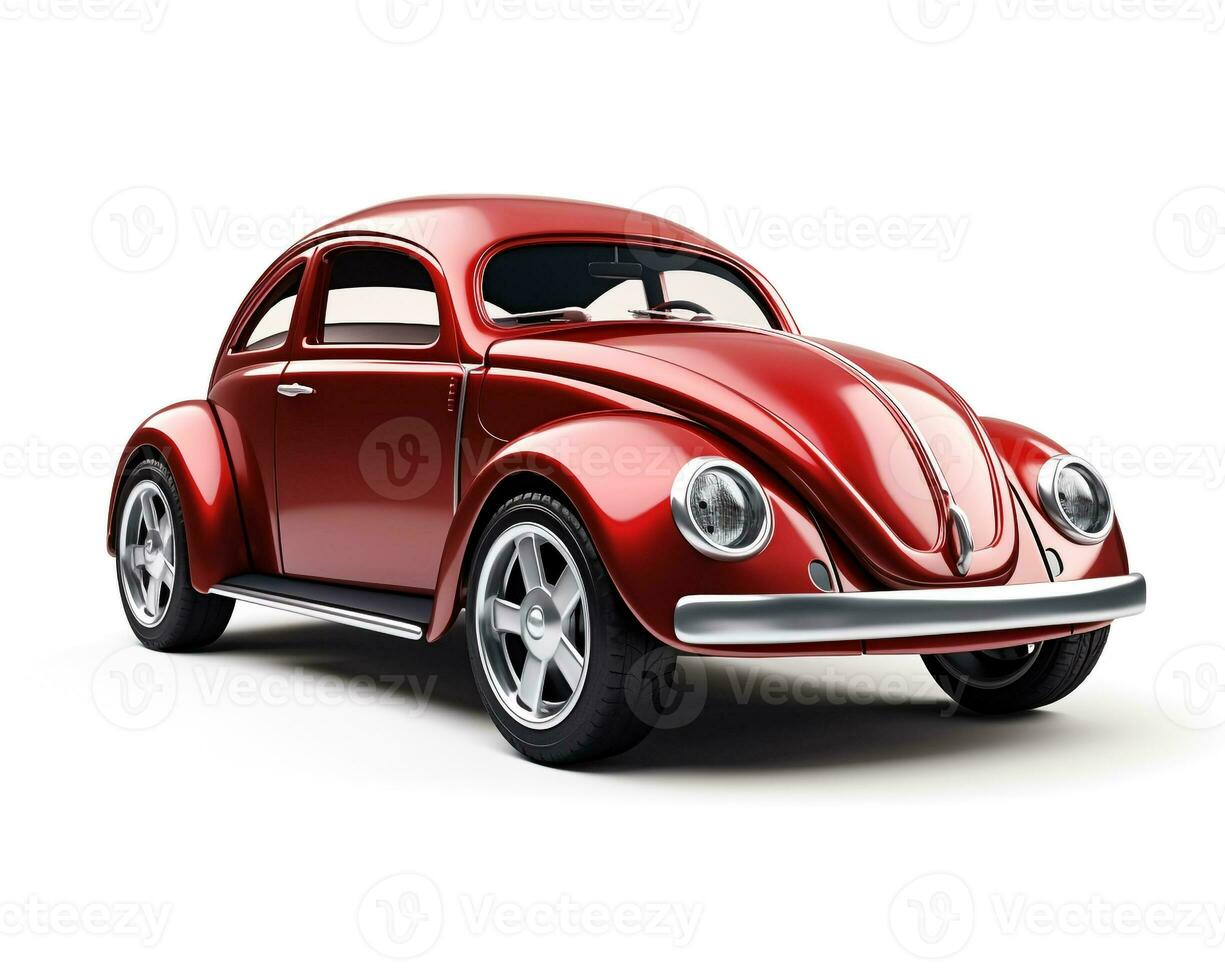 Automobile on white background. Generative AI photo