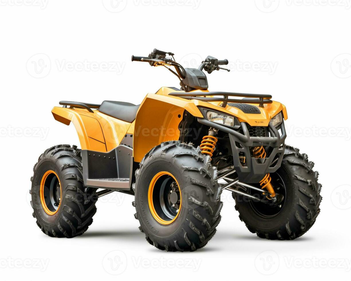 ATV All Terrain Vehicle on white background. Generative AI photo
