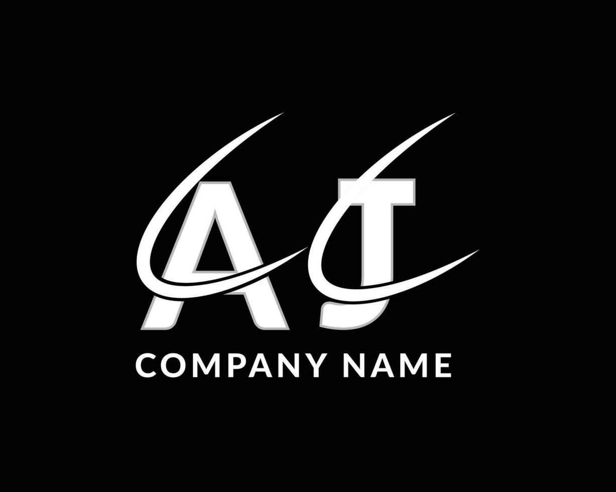 AJ Letters logo icon design template elements vector
