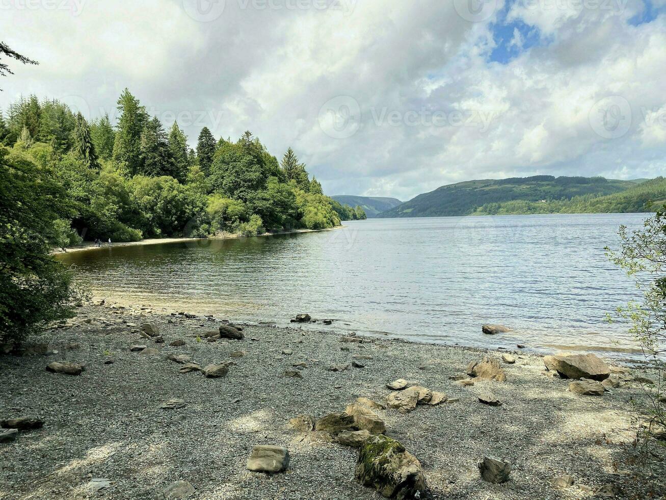 A view of the North Wales Countryside at Lake Vyrnwy photo