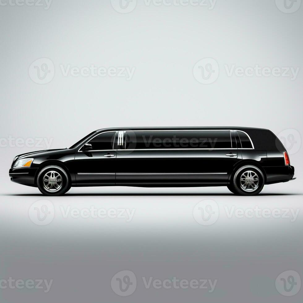 limousine on white background. Generative AI photo