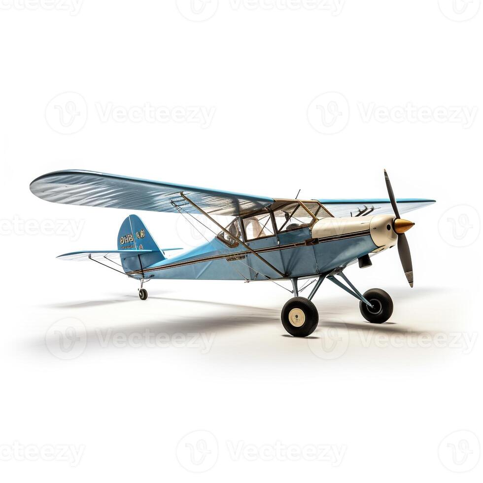 Microlight on white background. Generative AI photo