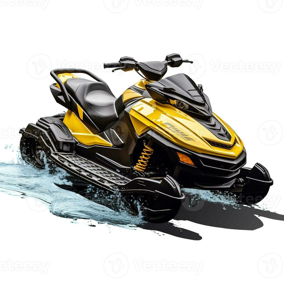 Jet Ski on white background. Generative AI photo