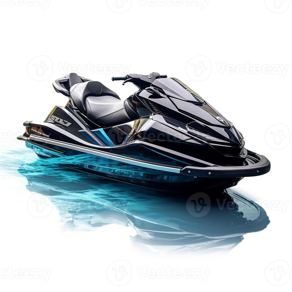 Jet Ski on white background. Generative AI photo