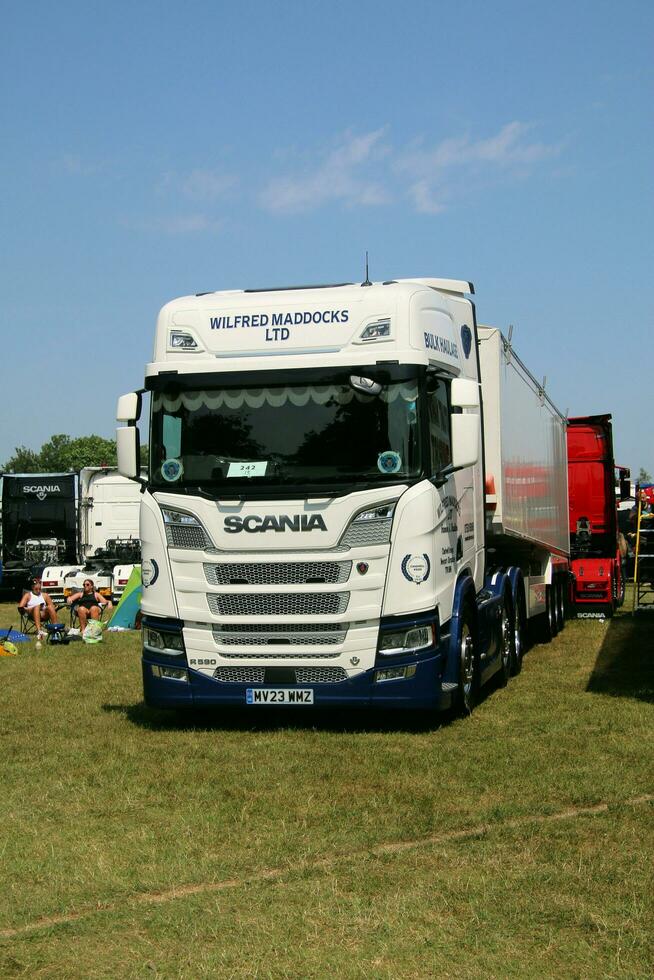 Whitchurch in the UK in JUne 2023. A view of a Truck at a Truck Show in Whitchurch Shropshire photo