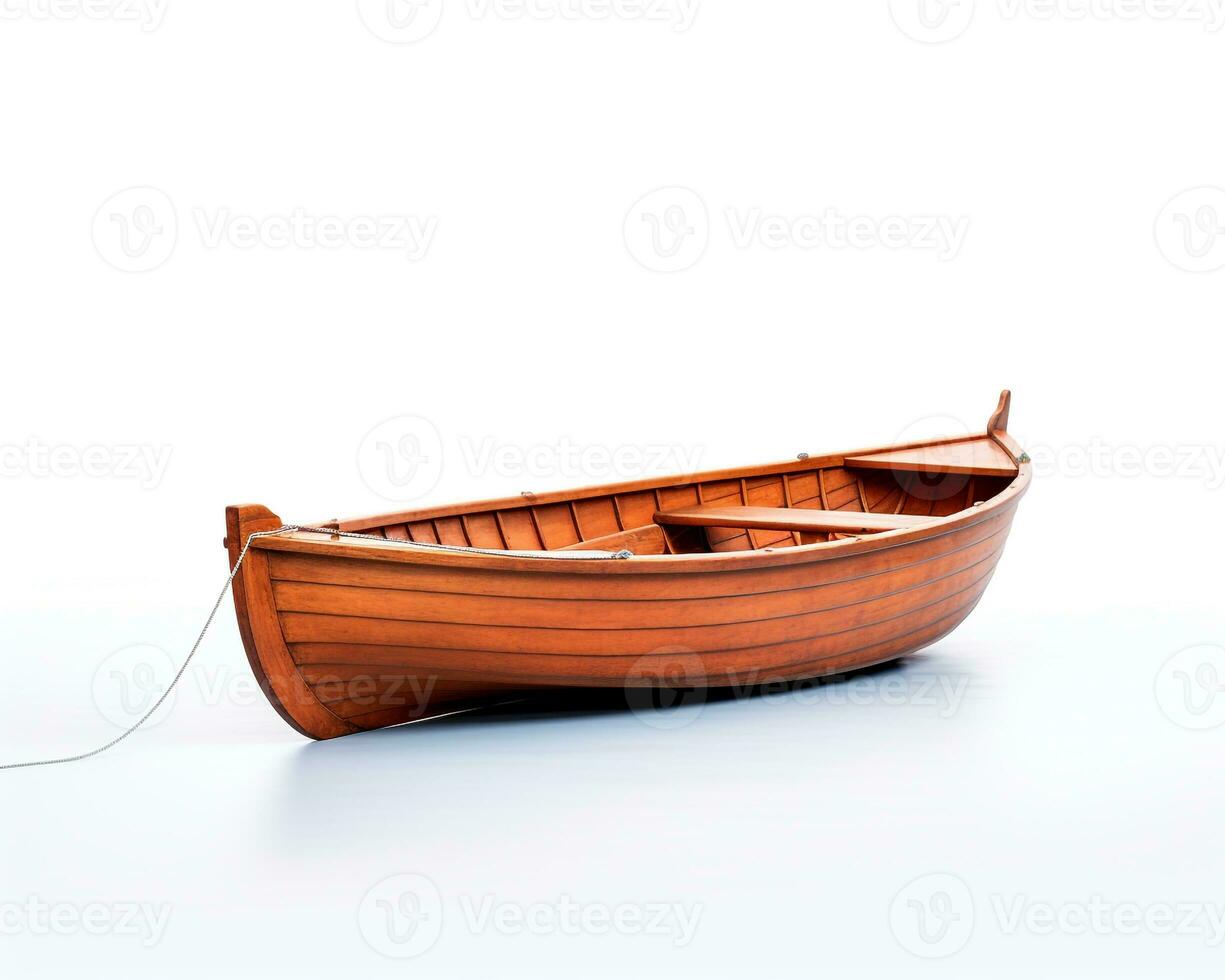 Rowboat on white background. Generative AI photo