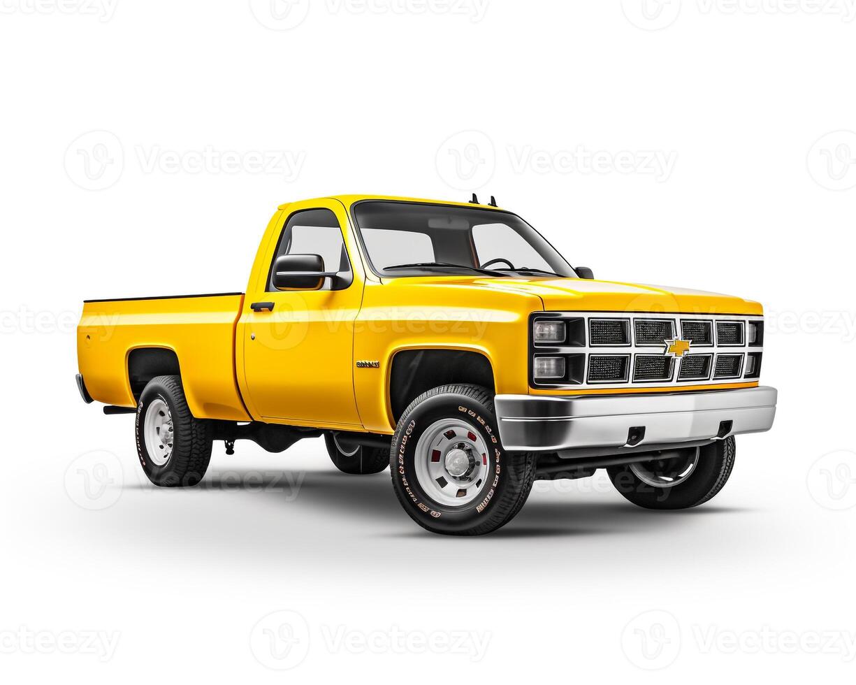 Pickup Truck on white background. Generative AI photo