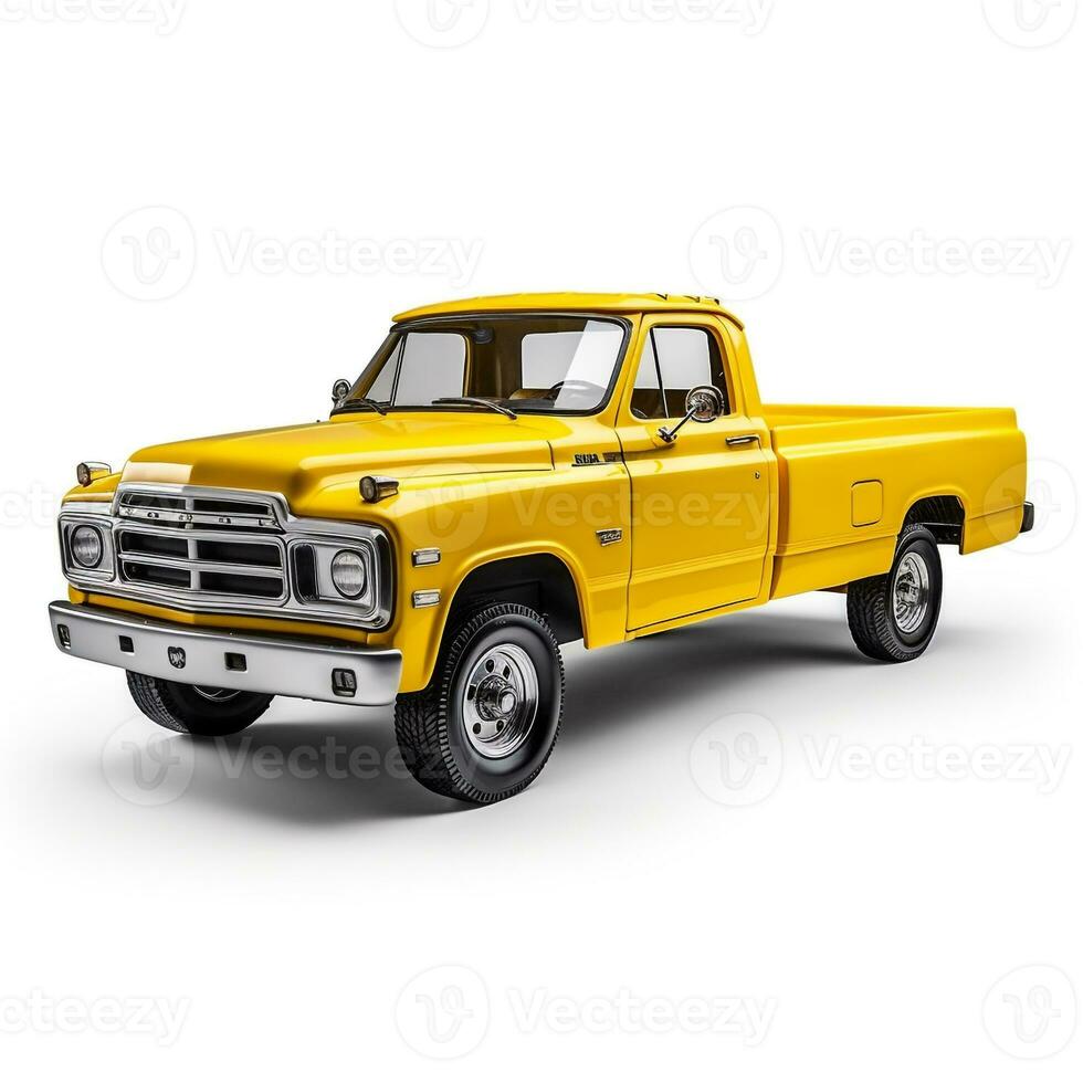 Pickup Truck on white background. Generative AI photo