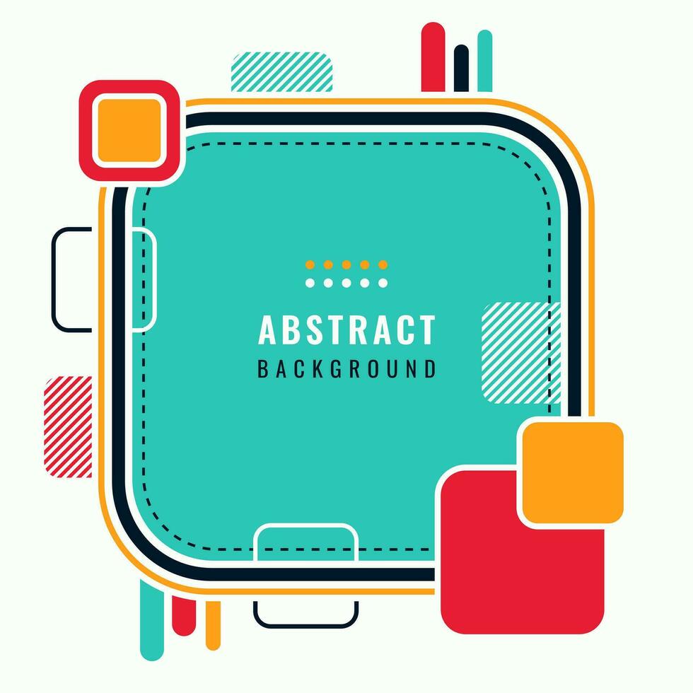 Abstract Square Flat Design Background vector