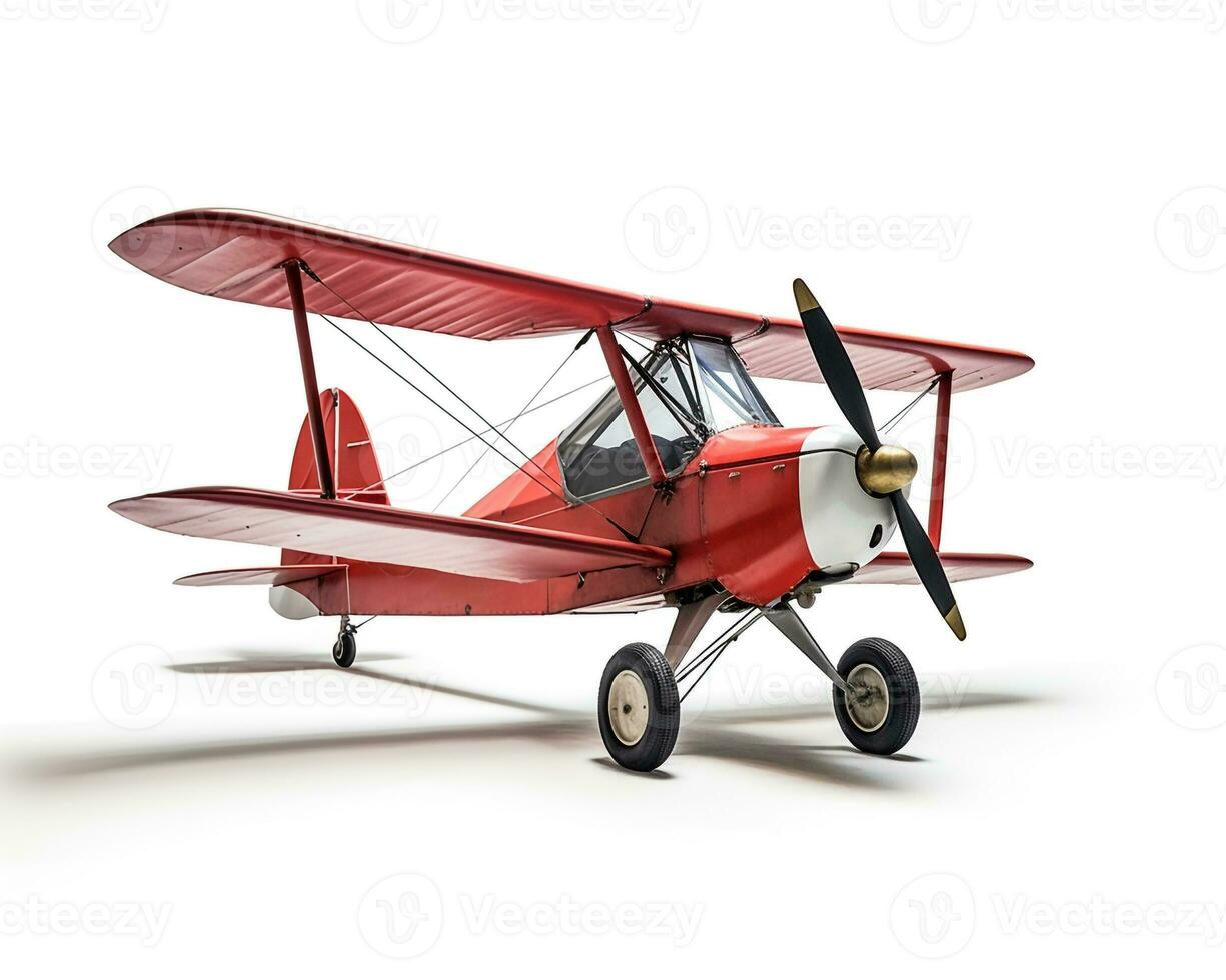 Ultralight Aircraft on white background. Generative AI photo